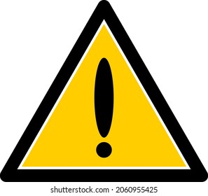 Danger Triangle vector icon. A flat illustration design of Danger Triangle icon on a white background.