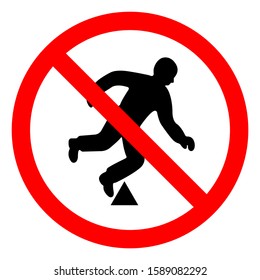 Danger Trip Hazard Symbol Sign,Vector Illustration, Isolate On White Background Label. EPS10