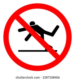 Danger Trip Hazard Symbol, Vector Illustration, Isolate White Background Label. EPS10