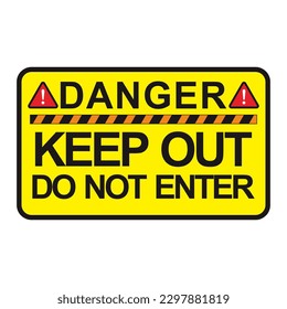 Danger Typography Patch V68 Patch Streetwear, Urban Design Black and Yellow Colors Patch Commercial Use