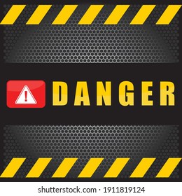  PELIGRO, bajo fondo de construcción, cartel y afiche