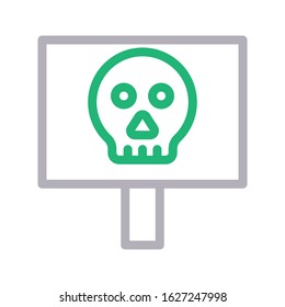 danger vector color line icon 