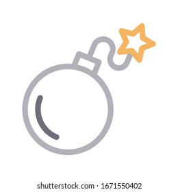 danger vector color line icon 