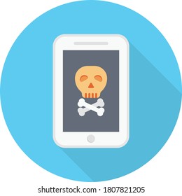 danger vector flat color icon 