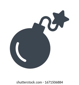 icono de color de glifo vector de peligro 