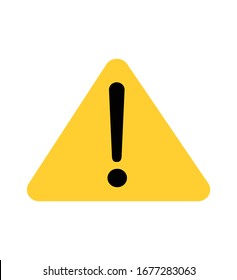 Peligro vectorial atención ilustración precaución concepto de negocio simple plano sobre fondo blanco