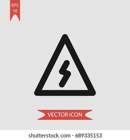 Danger vector icon, illustration symbol