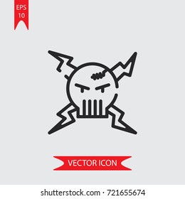 Danger vector icon, illustration symbol