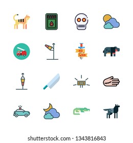 danger vector icon set