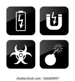 danger  vector icon set