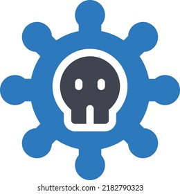 ilustración del vector de peligro en un fondo transparente. Símbolos de calidad superior. Iconos vectoriales de glifos para diseño de conceptos y gráficos. 
