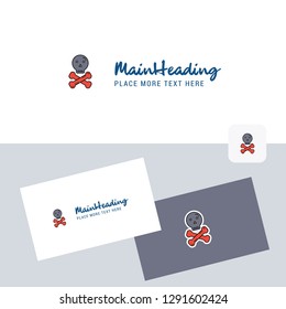 Danger  vector logotype with business card template. Elegant corporate identity. - Vector