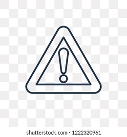 Danger vector outline icon isolated on transparent background, high quality linear Danger transparency concept can be used web and mobile