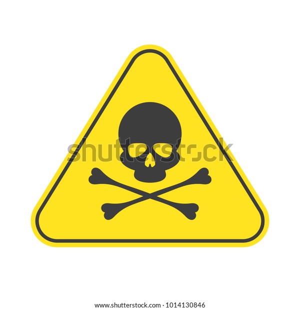 Danger Vector Sign Caution Sign Skull Stock Vector (Royalty Free ...