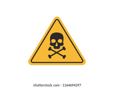 Danger vector sign. Skull and crossbones danger sign