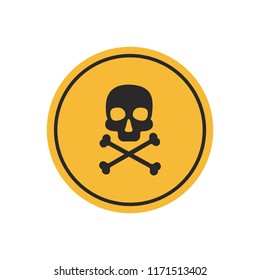 Danger vector sign. Skull and crossbones danger sign