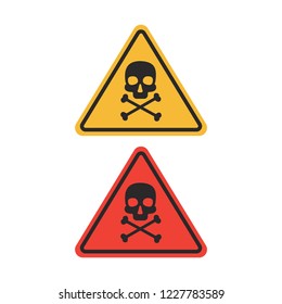 Danger vector sign. Skull and crossbones danger sign
