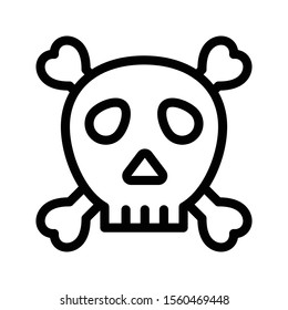 danger vector thin line icon 