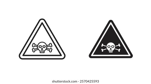 Danger vectors web signs set