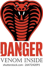 Veneno de perigo dentro do logotipo da cobra