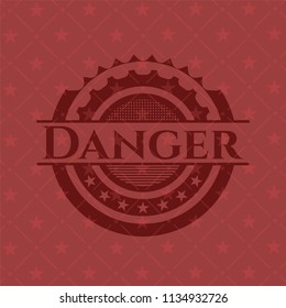 Danger vintage red emblem