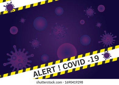fondo de virus de peligro, covid -19 vector, alerta.