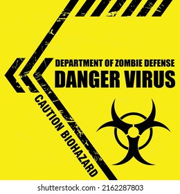 Danger Virus, Caution Biohazard, poster and banner vector