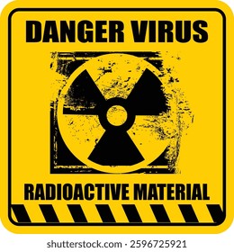 Danger Virus, Radioactive material sign vector
