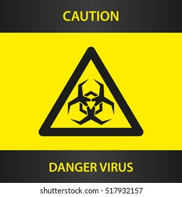 Danger Virus Sign. Vector Illustration