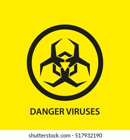 Danger Virus Sign. Vector Illustration