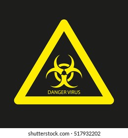 Danger Virus Sign. Vector Illustration