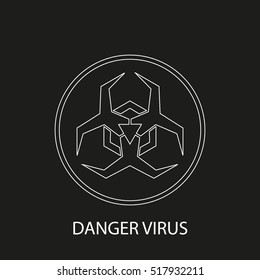 Danger Virus Sign. Vector Illustration