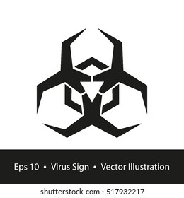 Danger Virus Sign. Vector Illustration