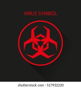 Danger Virus Sign. Vector Illustration