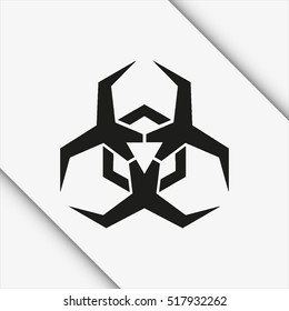 Danger Virus Sign. Vector Illustration