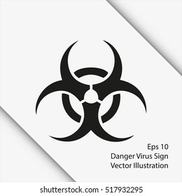 Danger Virus Sign. Vector Illustration