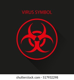 Danger Virus Sign. Vector Illustration