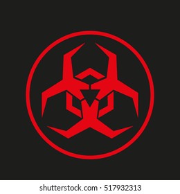 Danger Virus Sign. Vector Illustration