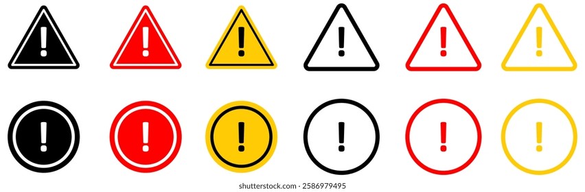 Danger, warning, attention Caution sign, Exclamation mark icon.