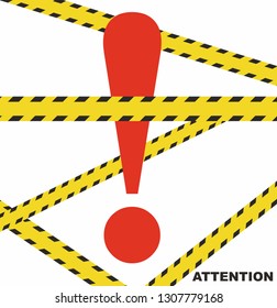 Danger warning attention or exclamation sign in a speech bubble vector - The attention icon. Danger symbol. Flat Vector illustration. Vector attention sign with exclamation mark icon. Risk sign vector