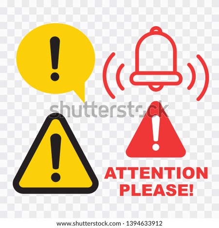 Danger warning attention or exclamation sign. Danger sign design. Caution error icon