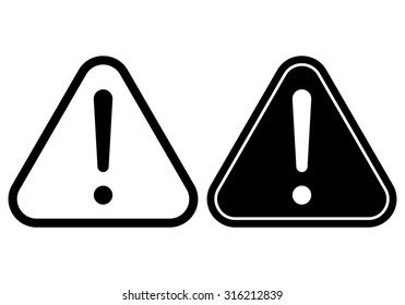 Hazard Warning Attention Sign Exclamation Mark Stock Vector (Royalty ...