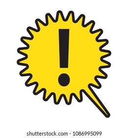 Danger Warning Attention Sign Speech Bubble Stock Vector (Royalty Free ...