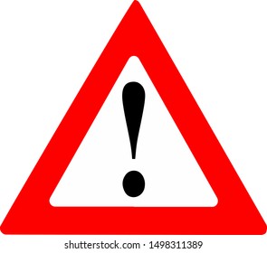 Danger warning attention sign vector design illustration on White Background