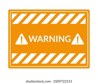 Danger warning board icon. Caution and dangerous area. Yellow sign for safety, hazard shock. Keep out caution warning and risk zone. Vector cartoon illustration