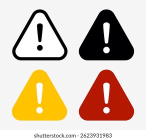 Peligro, Advertencia, Precaución. Señales y símbolos de peligro. Iconos del vector