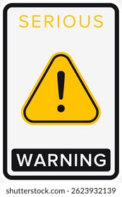 Danger, Warning, Caution. Hazard Signs and Symbols. Vector Icons