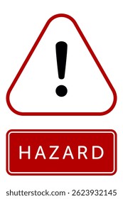 Peligro, Advertencia, Precaución. Señales y símbolos de peligro. Iconos del vector