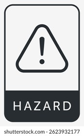 Peligro, Advertencia, Precaución. Señales y símbolos de peligro. Iconos del vector
