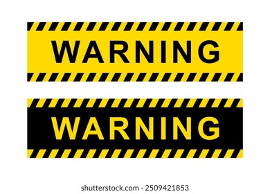 Sinais de perigo, aviso e cuidado - Ilustração de vetor. Arquivo EPS editável e escalável. Isolado no fundo branco. Perfeito para adesivos de segurança, banners e etiquetas de aviso